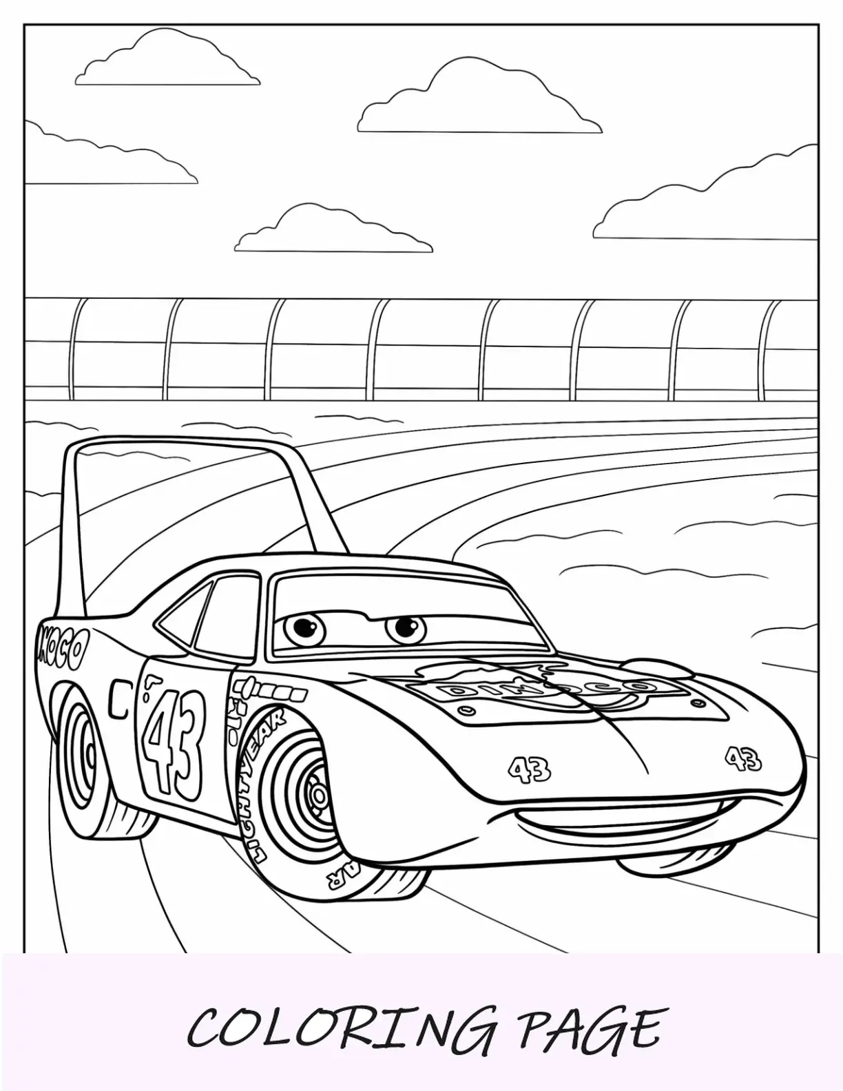 Dibujo para colorear de coches de Strip