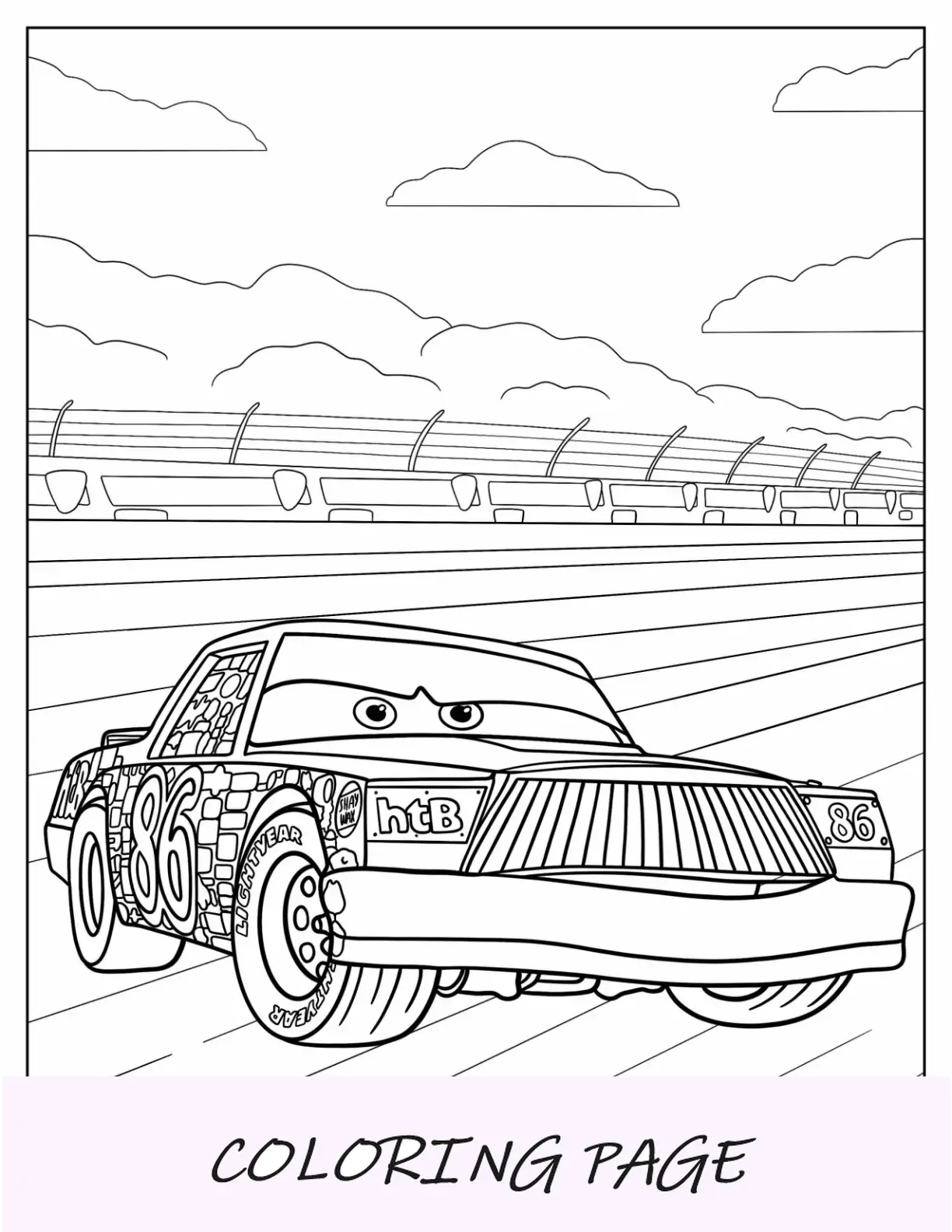 Dibujo para colorear de coches de Chick Hicks