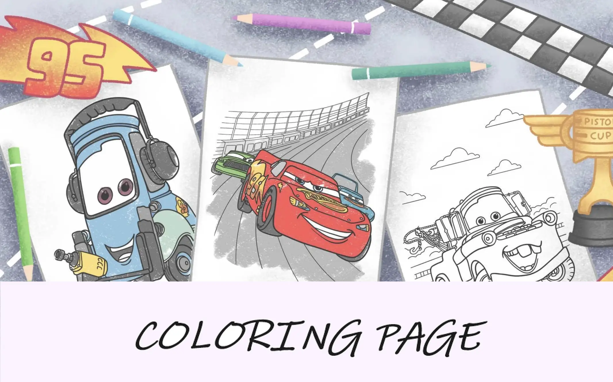 Dibujos De Coches De Disney Para Colorear