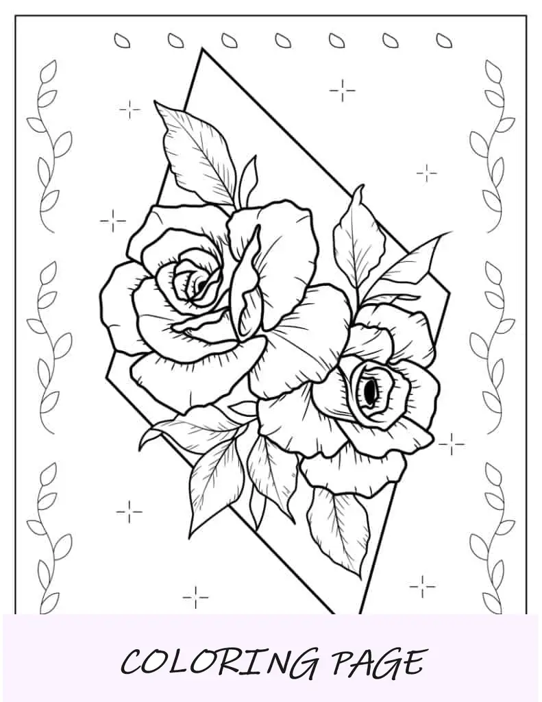 Dibujo De Rosa Abstracta Para Colorear