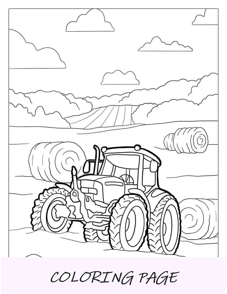 New Holland Traktor zum Ausmalen