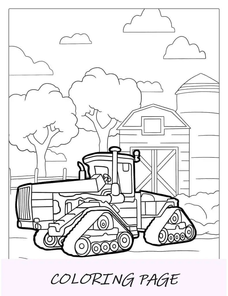 Jumbo-Traktor zum Ausmalen