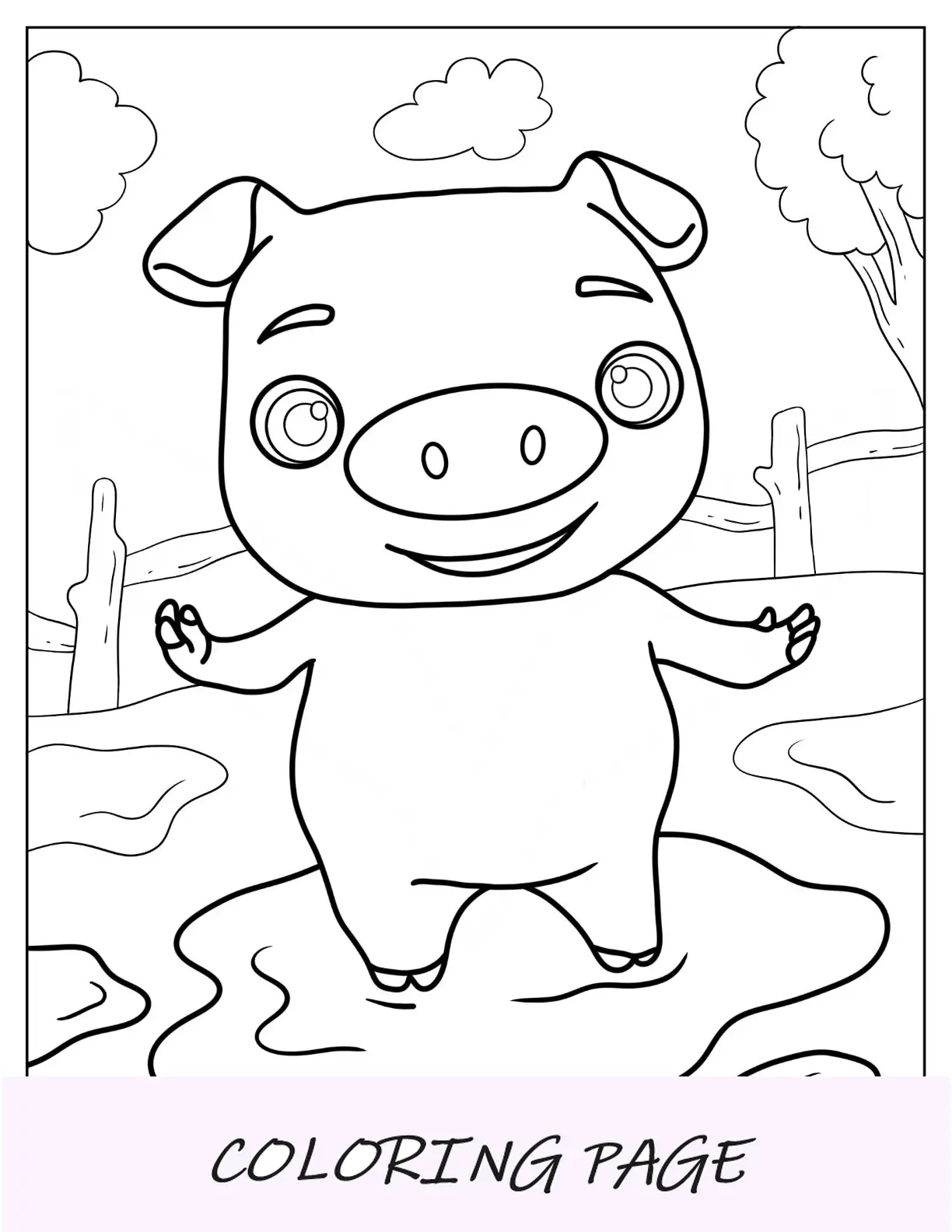 CoComelon Pagina da colorare di Happy Pepe