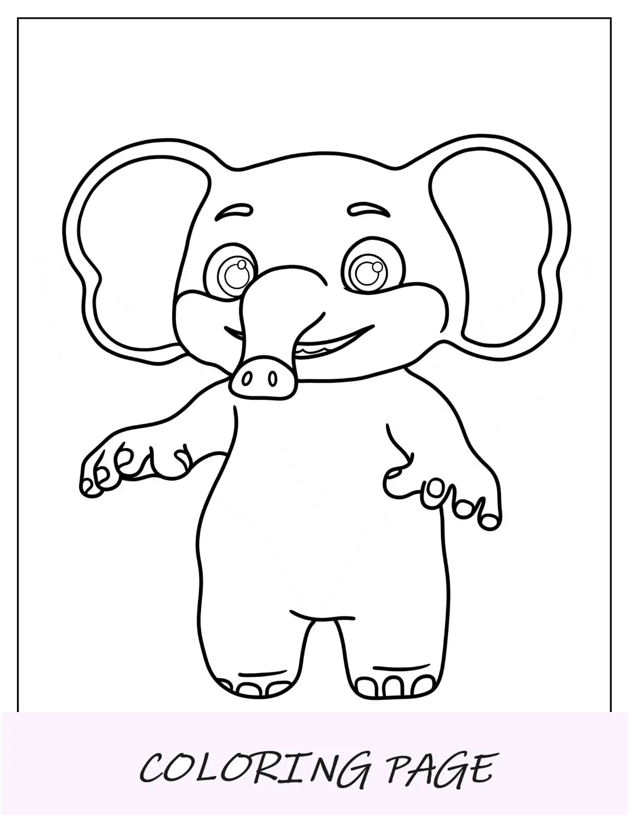 CoComelon Pagina da colorare di Ello l'elefante