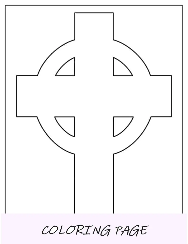 Modelo de cruz celta de página inteira