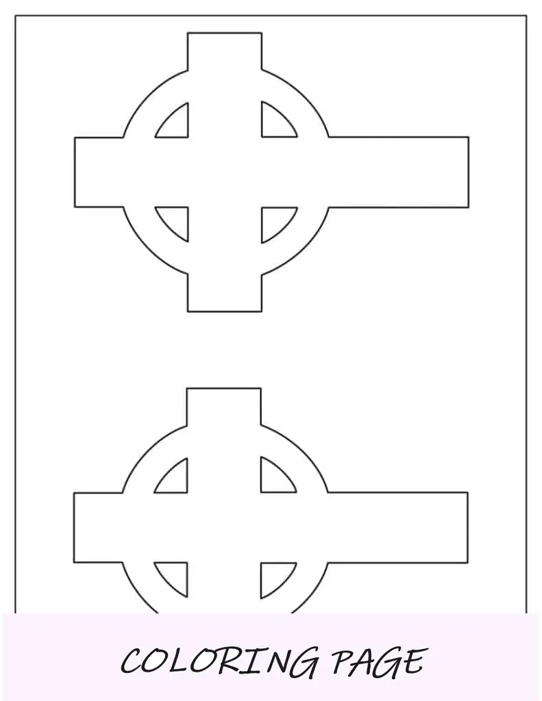 Modelo de cruz celta de meia página