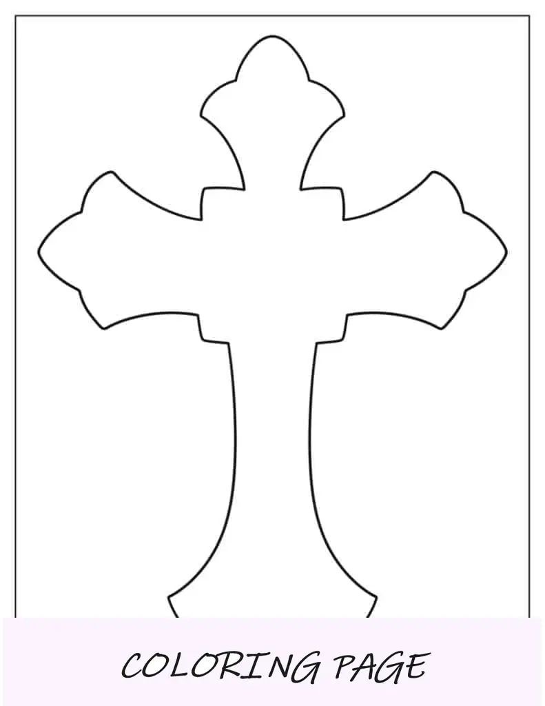 Modelo de cruz cristã de página inteira