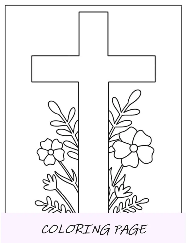 Modelo de Cruz de Páscoa de Página Inteira