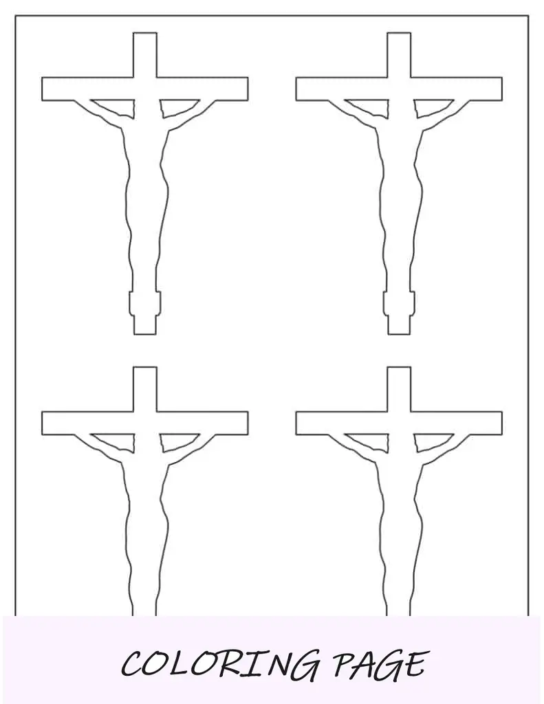 Modelo de cruz de crucificação média