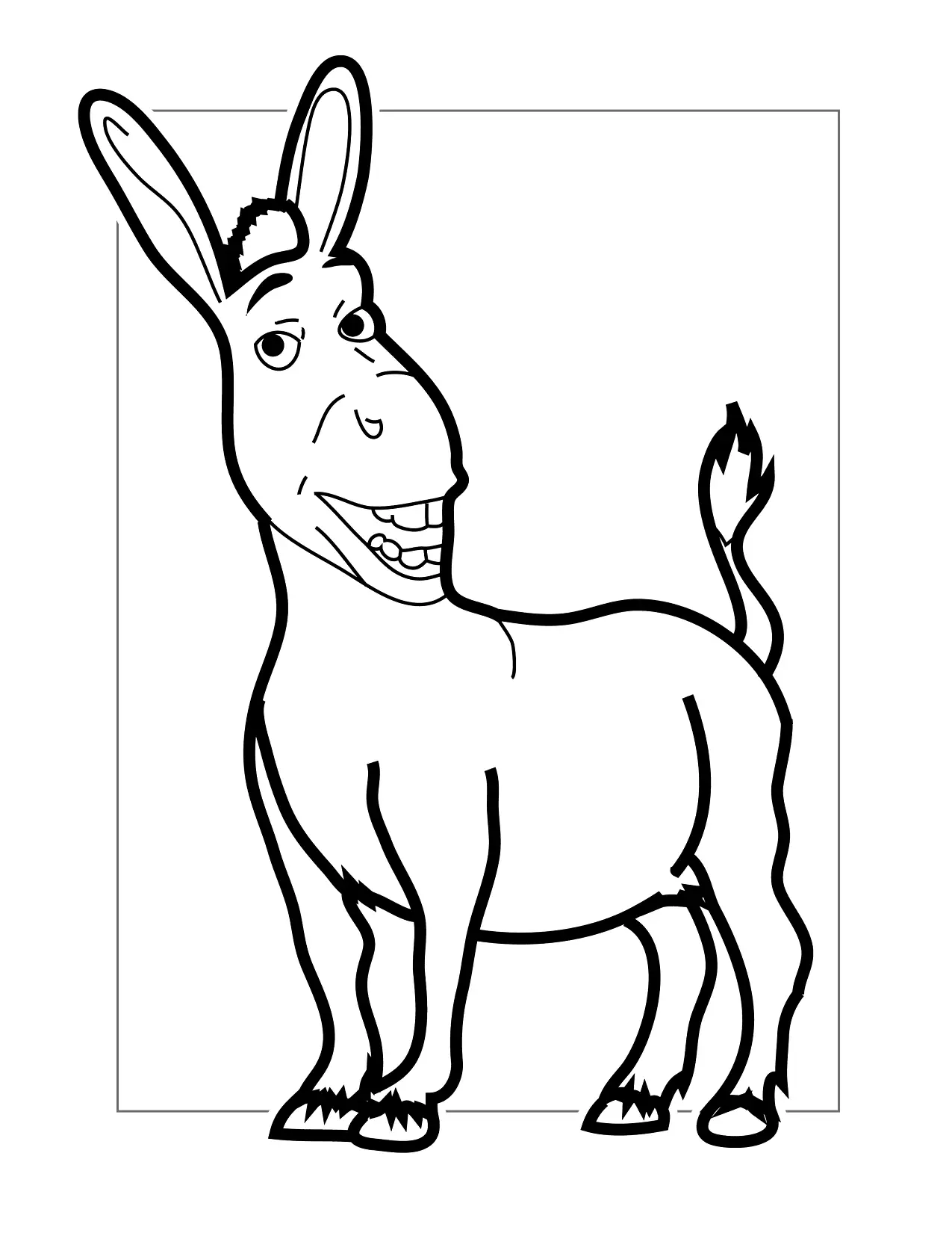 Shreks Donkey Coloring Page