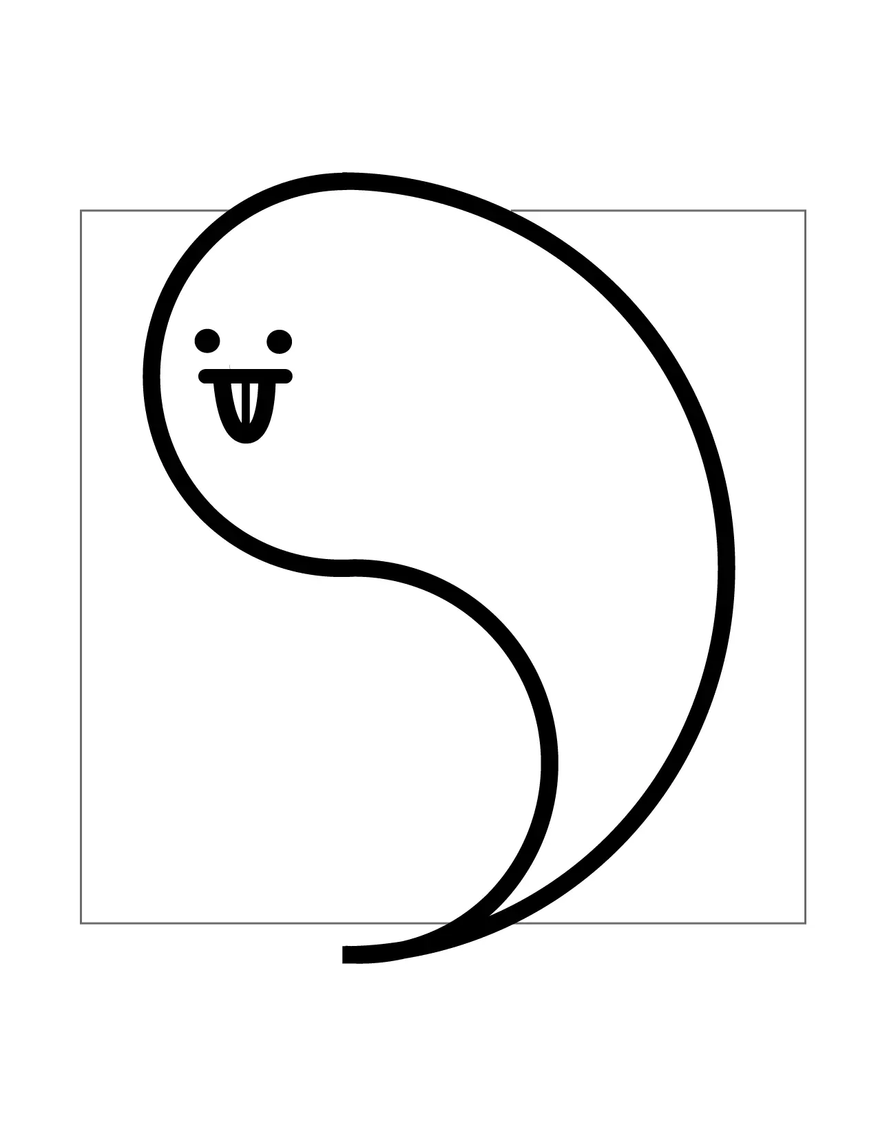 The Cutest Easiest Ghost Coloring Page