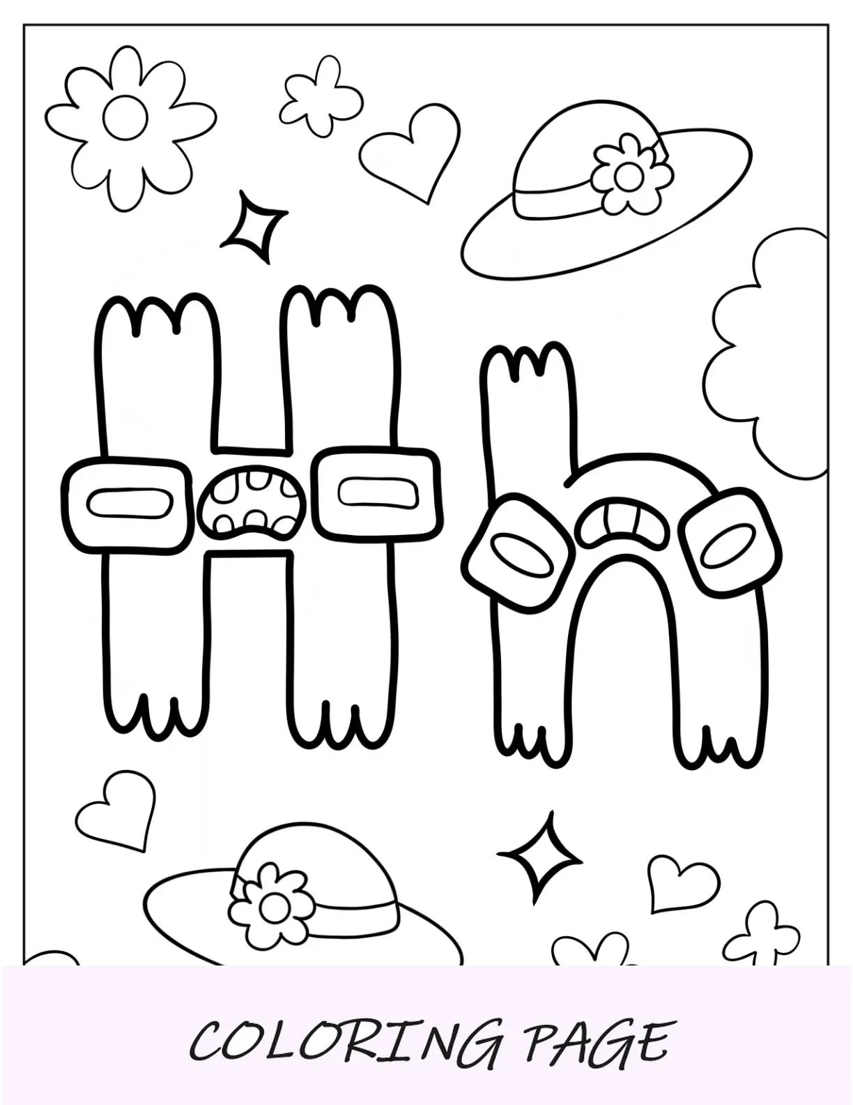 Alfabeto Lore Pagina da colorare Lettera H