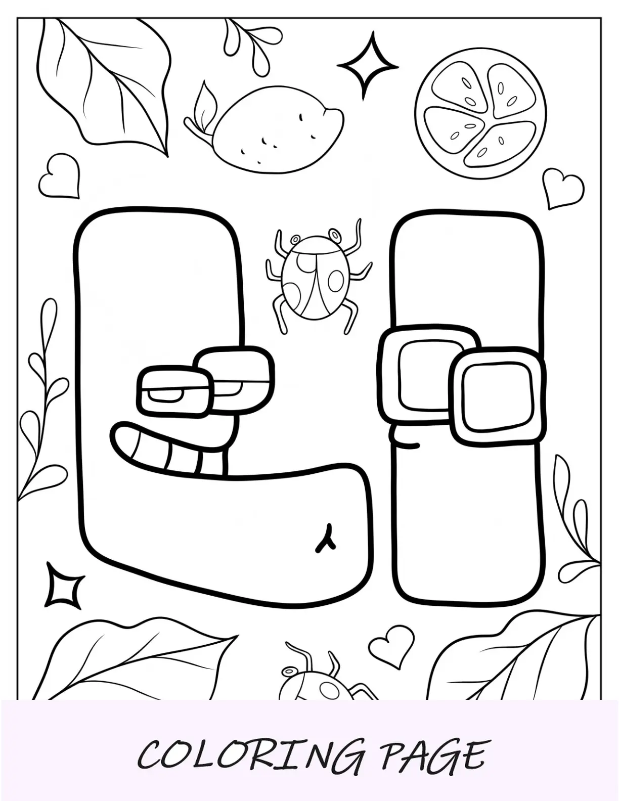 Cool Alphabet Lore Pagina da colorare Lettera L per bambini