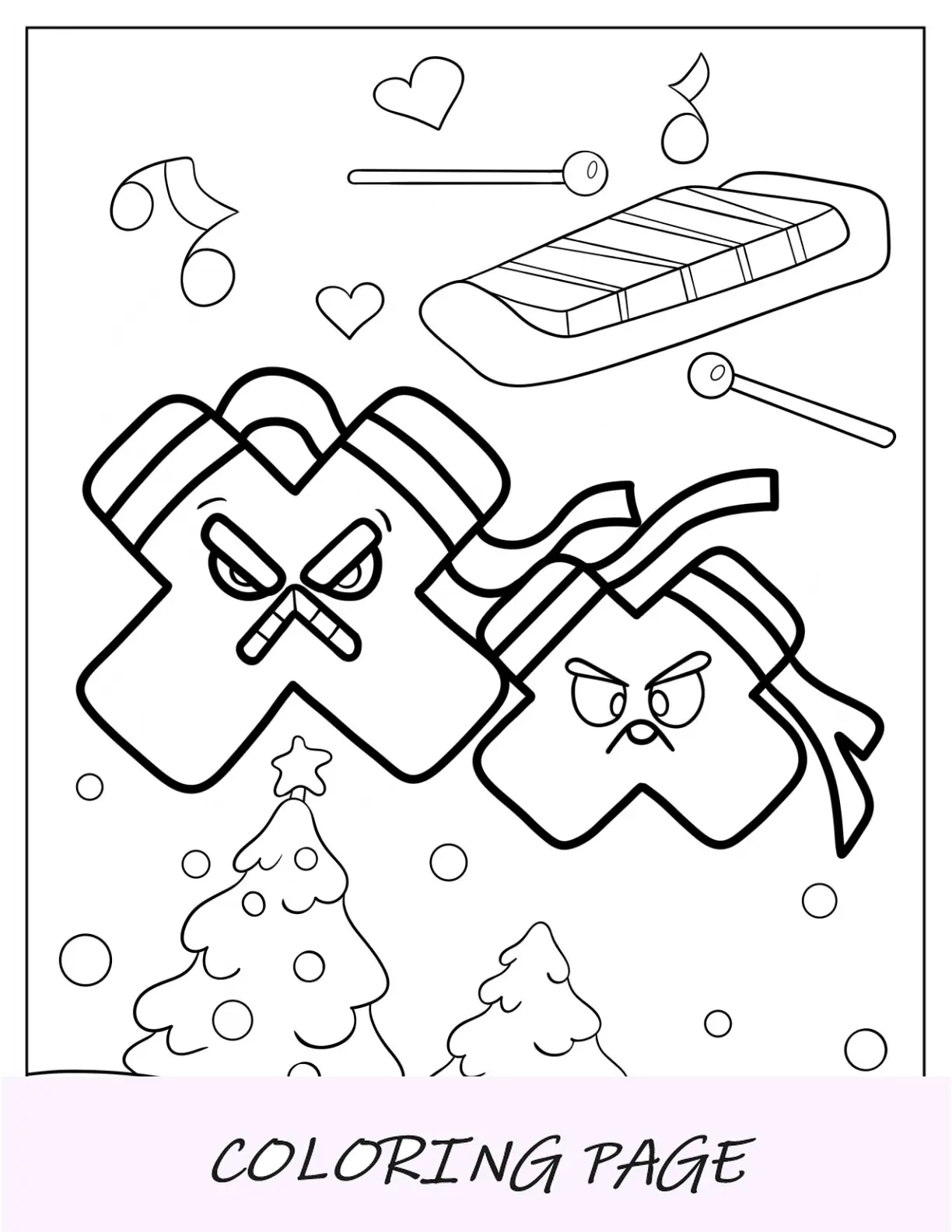 Angry Alphabet Lore Pagina da colorare Lettera X