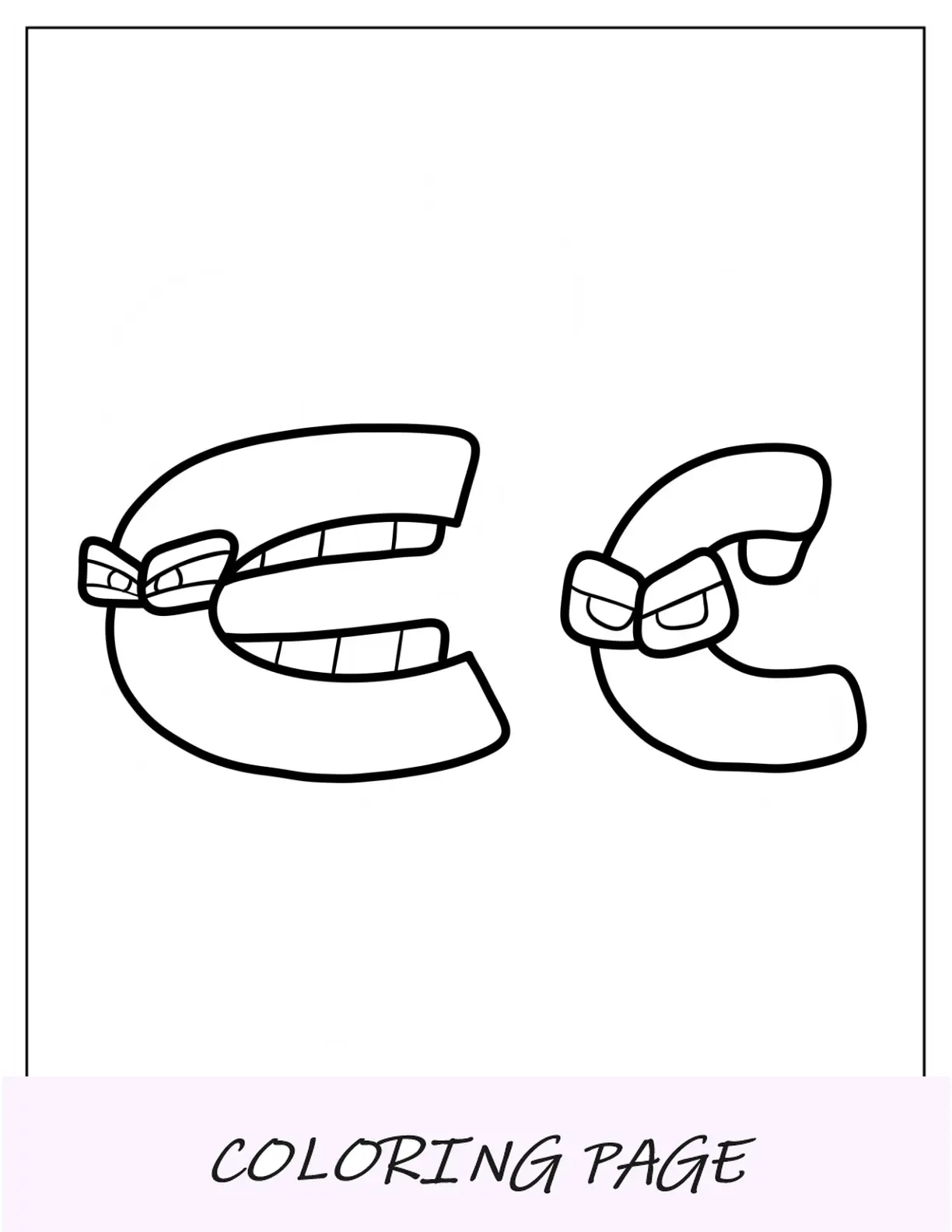Mad Alphabet Lore Pagina da colorare Lettera C
