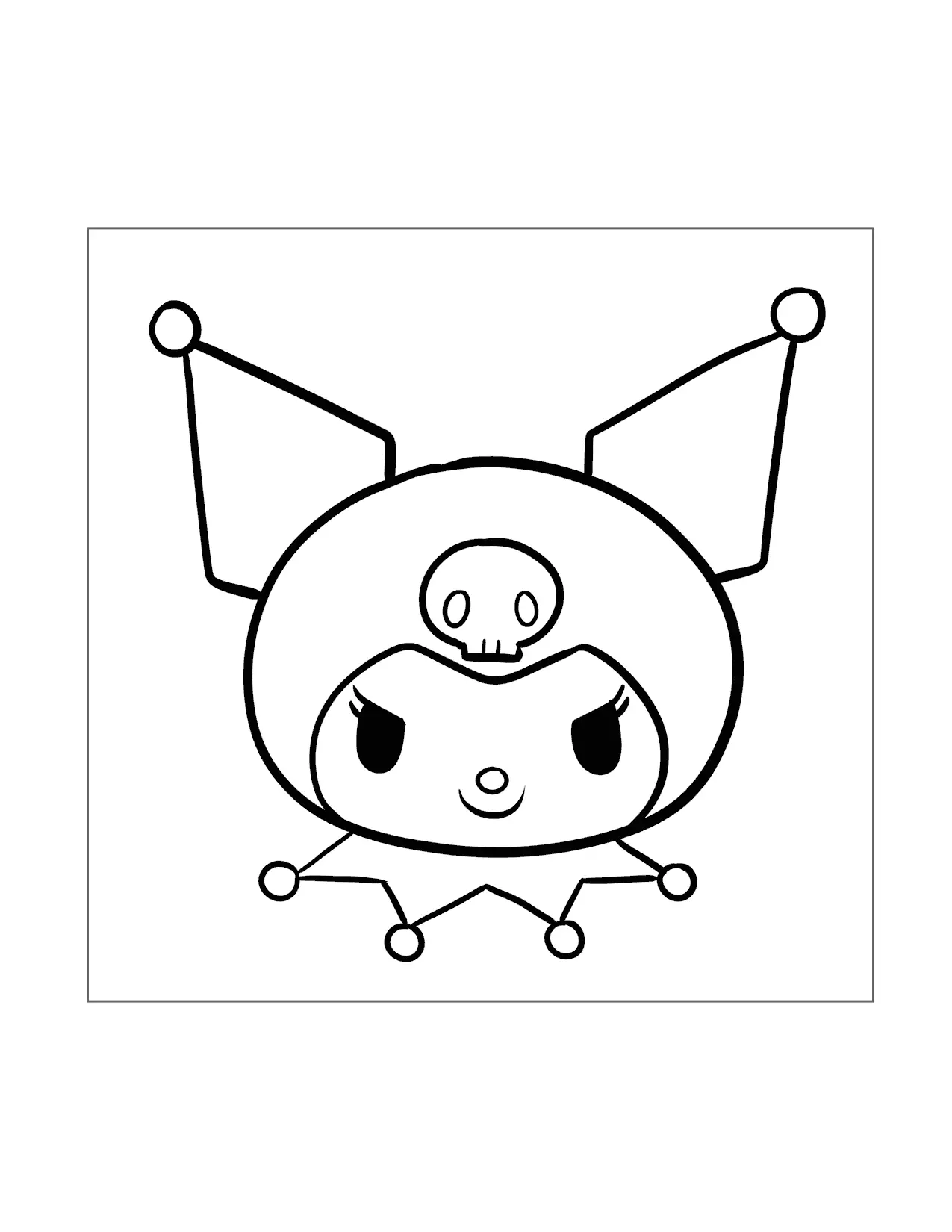 Kuromi Coloring Sheet