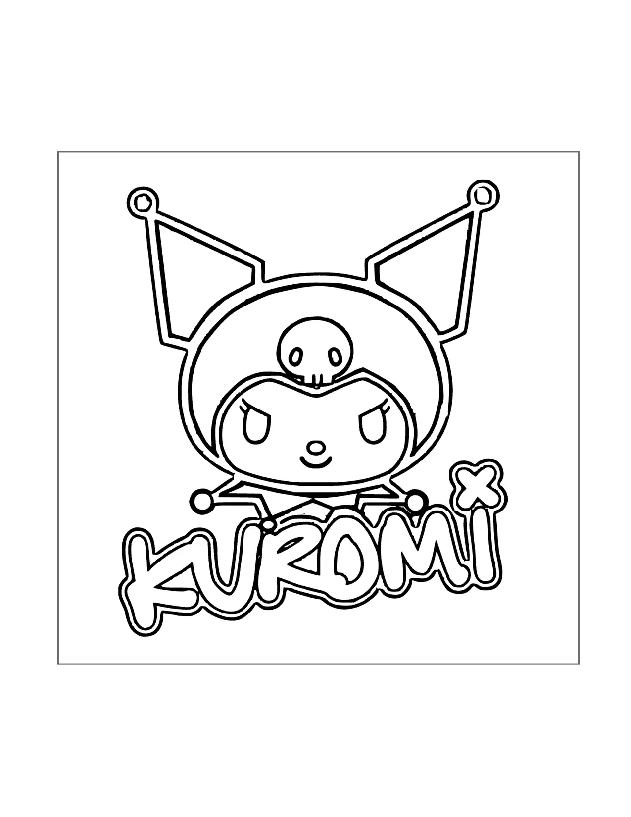 Kuromi Coloring Pages