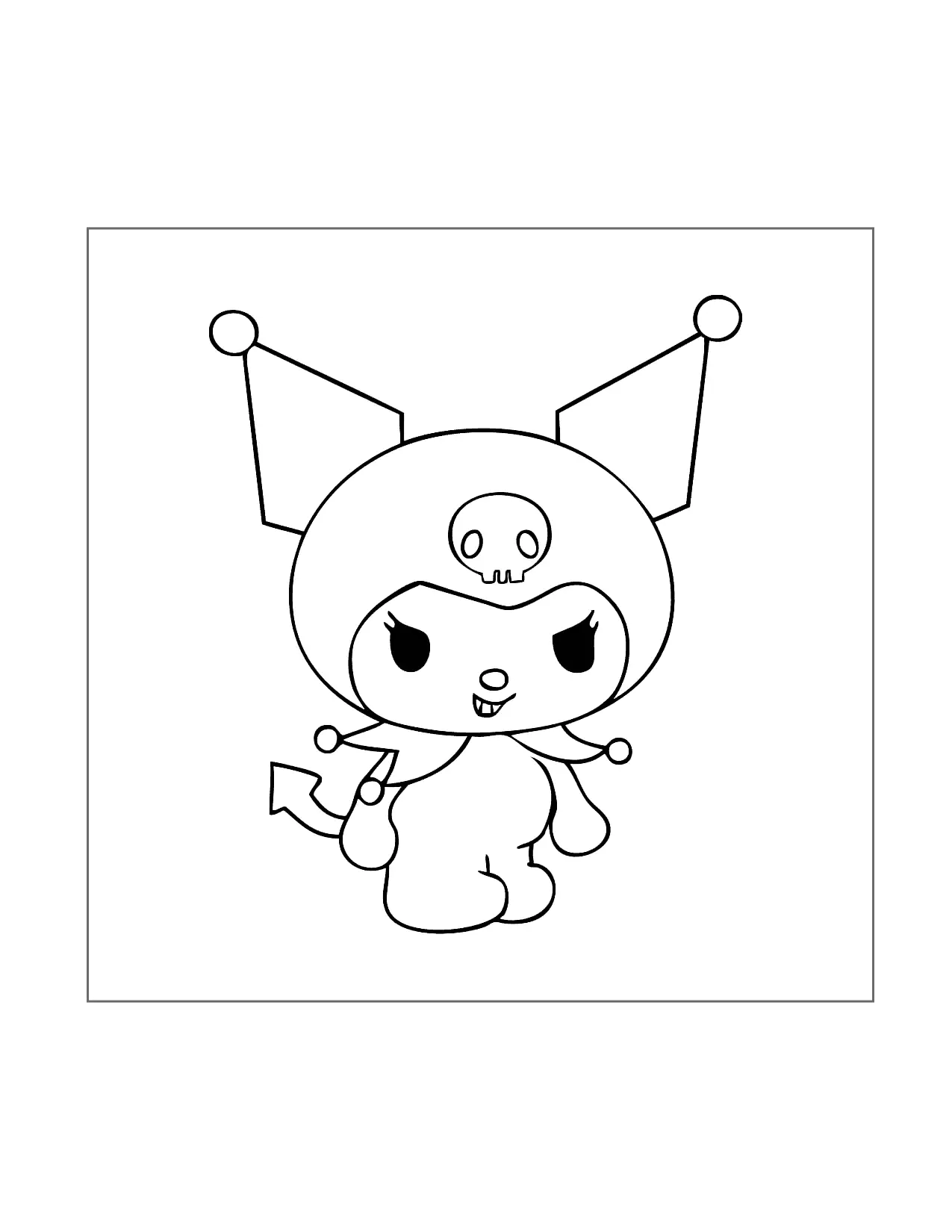 Kuromi Coloring Page