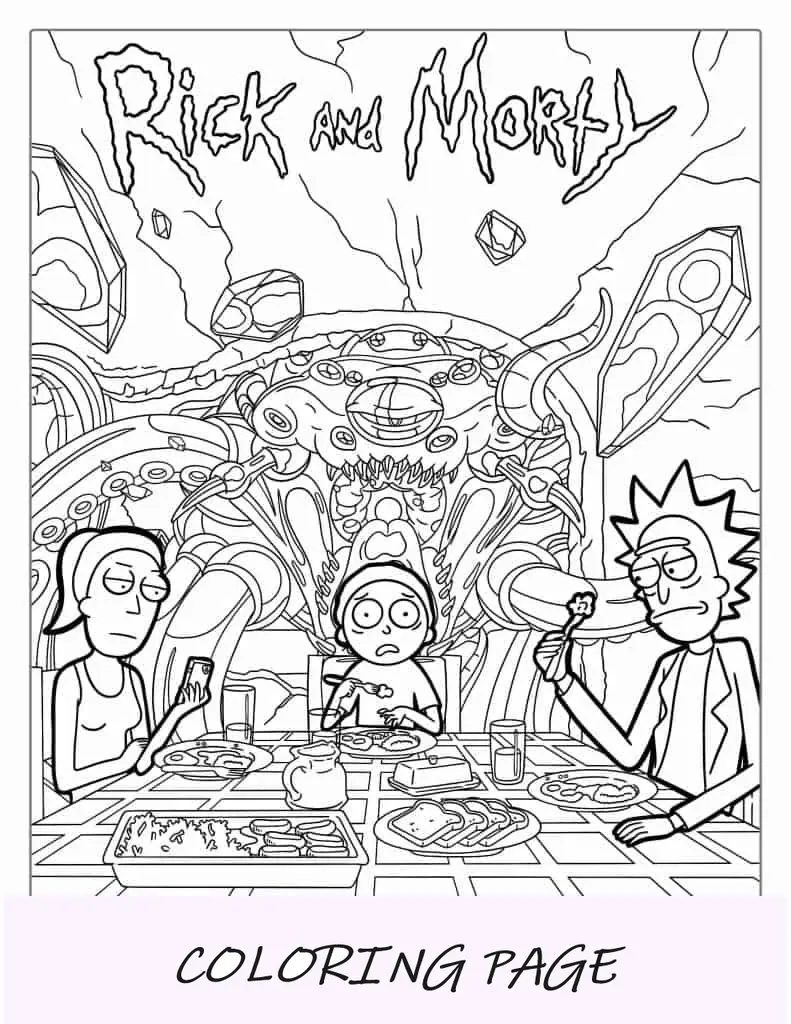 Póster de televisión Rick y Morty