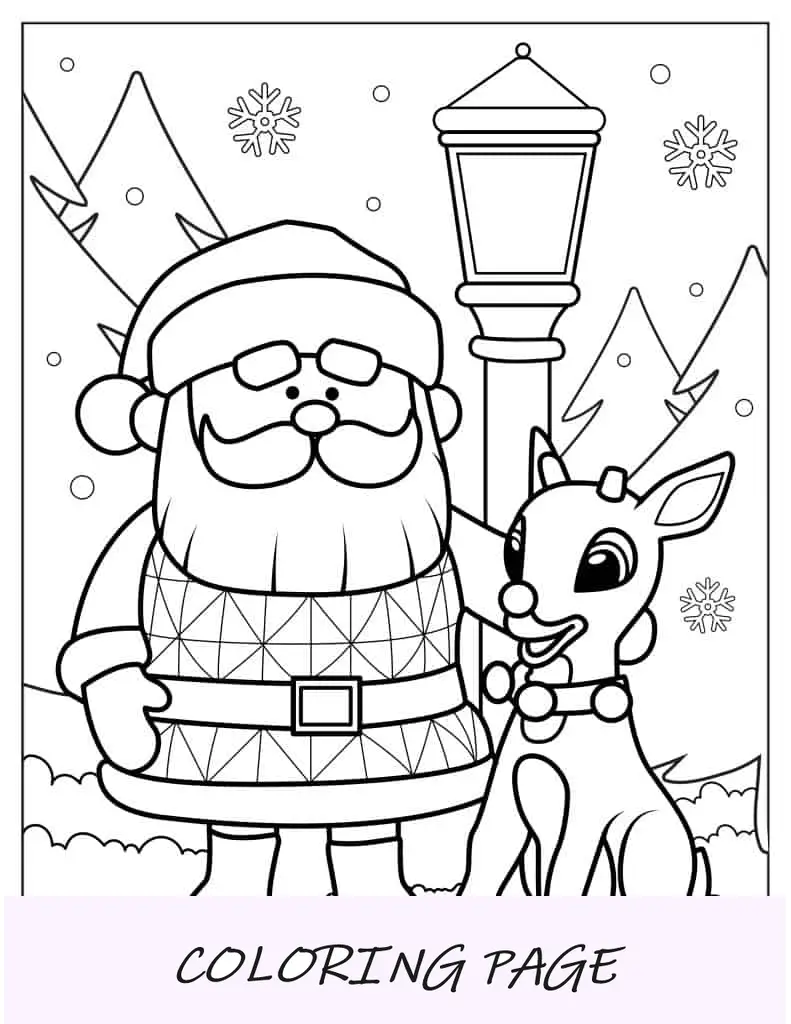 Papai Noel e Rodolfo no Pólo Norte
