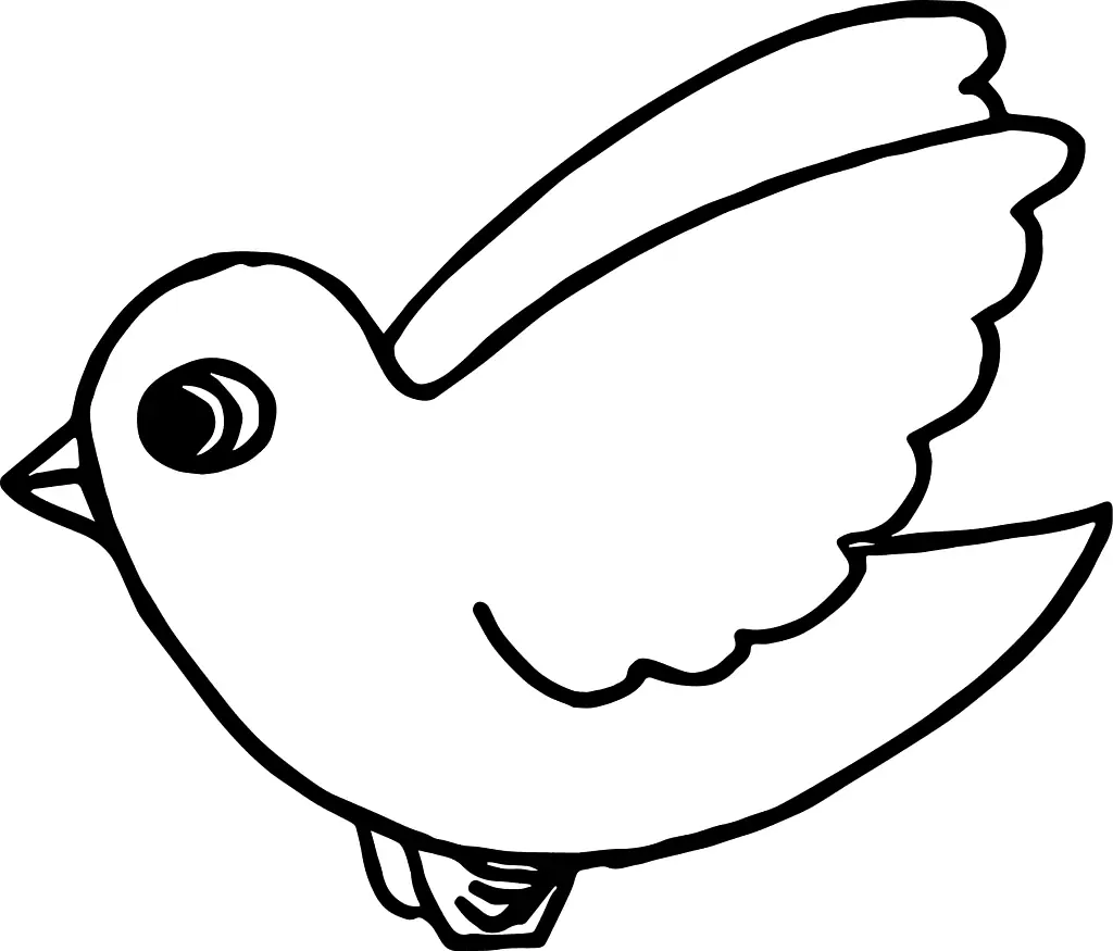 Simple Bird Coloring Page