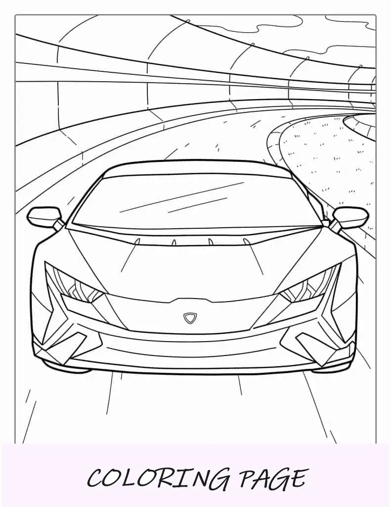Perfil frontal do Lamborghini Aventador Grill