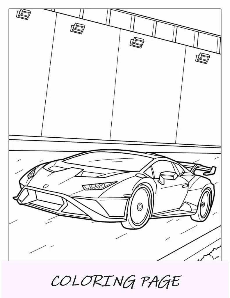 Página para colorir do Lamborghini Huracan