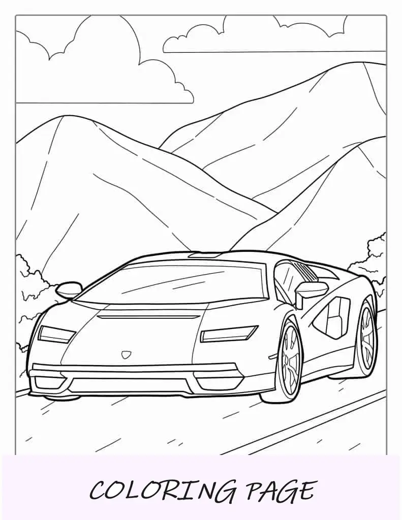 Lamborghini Aventador dirigindo nas montanhas