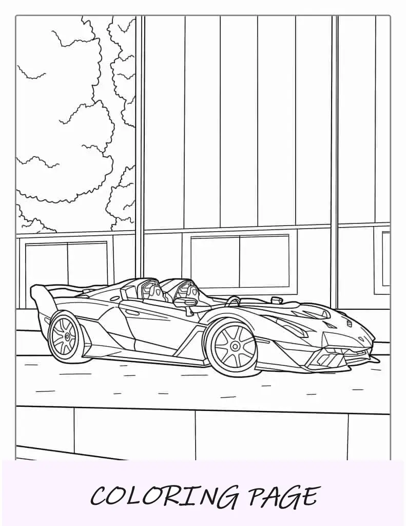Lamborghini Huracan conversível para colorir