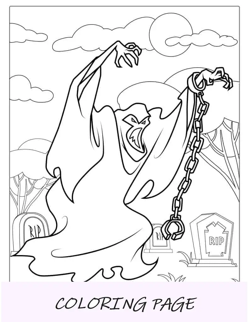 Monstruo fantasma de Scooby-Doo al color