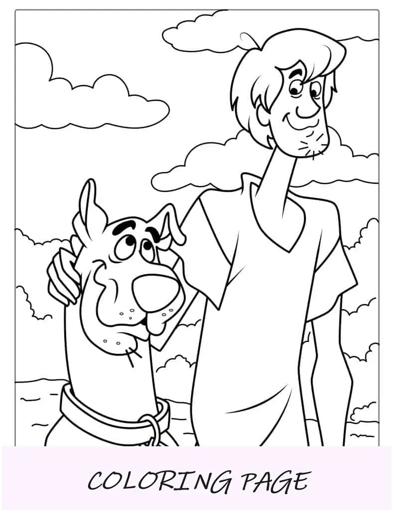 Scooby-Doo y Shaggy para colorear