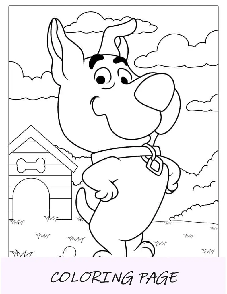 Página para colorear de Scrappy-Doo para niños
