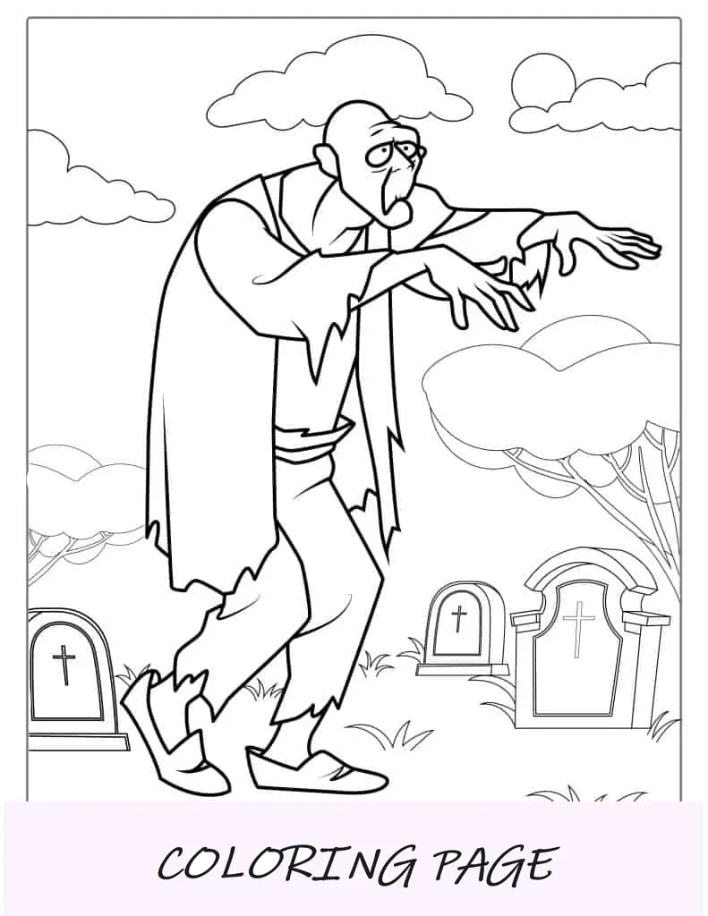 Monstruo zombi de Scooby-Doo al color