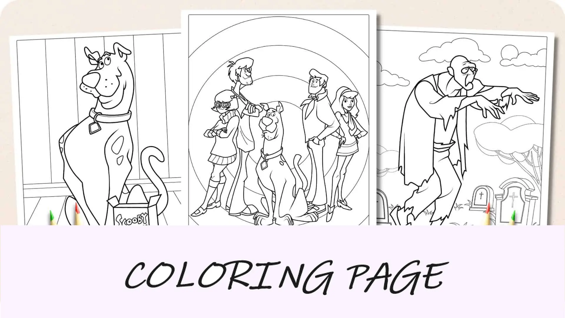Dibujos para colorear de Scooby-Doo Imagen destacada
