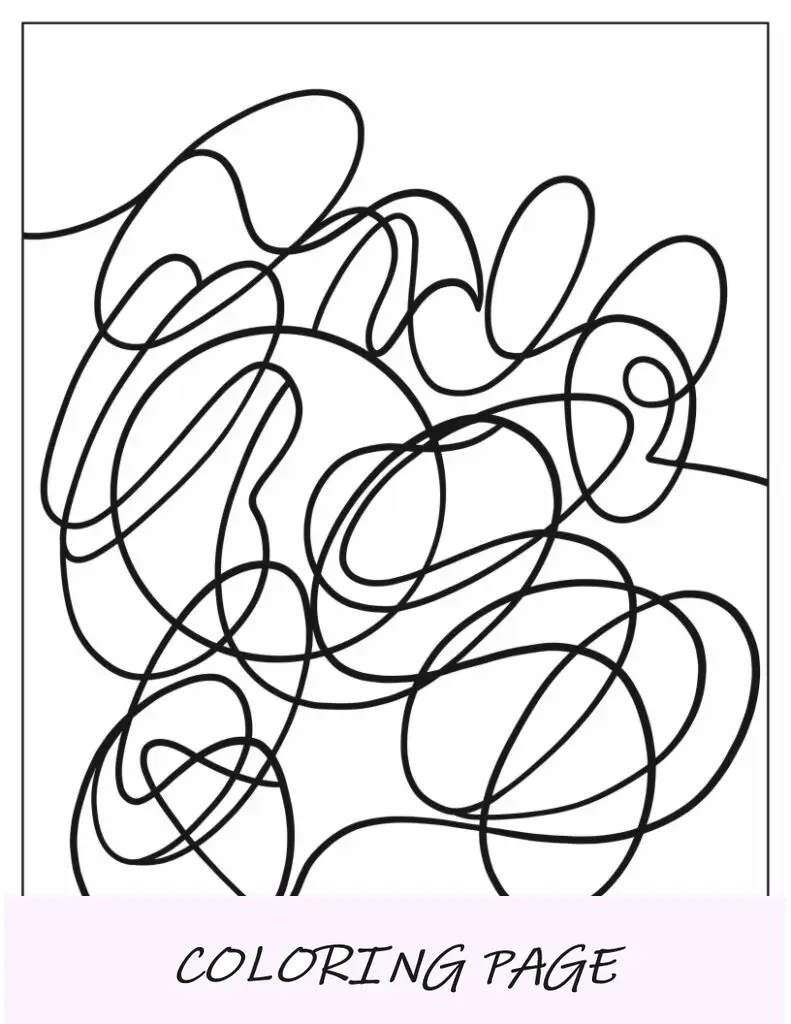 Círculos abstratos para colorir para crianças