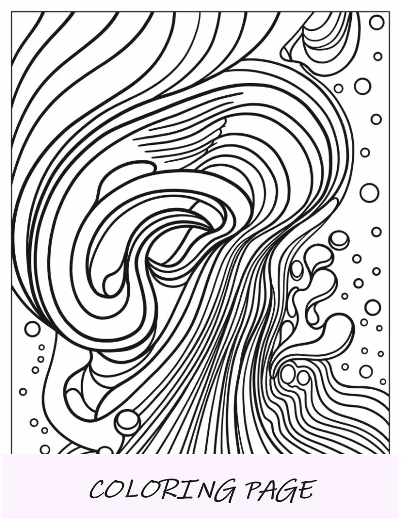 Página para colorir abstrata geométrica simples