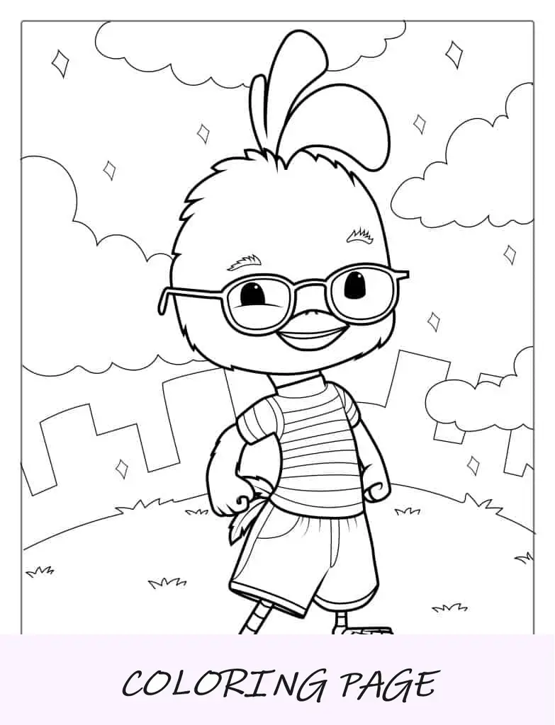Ace Cluck de Chicken Little a colorear