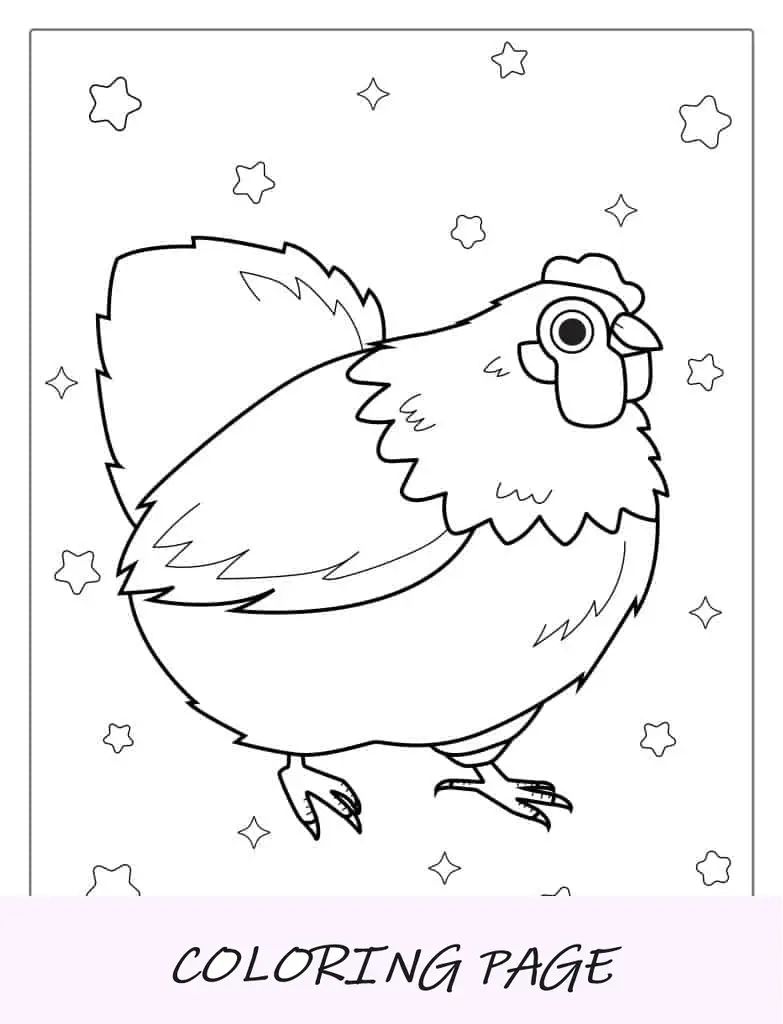 Pollito regordete Página para colorear
