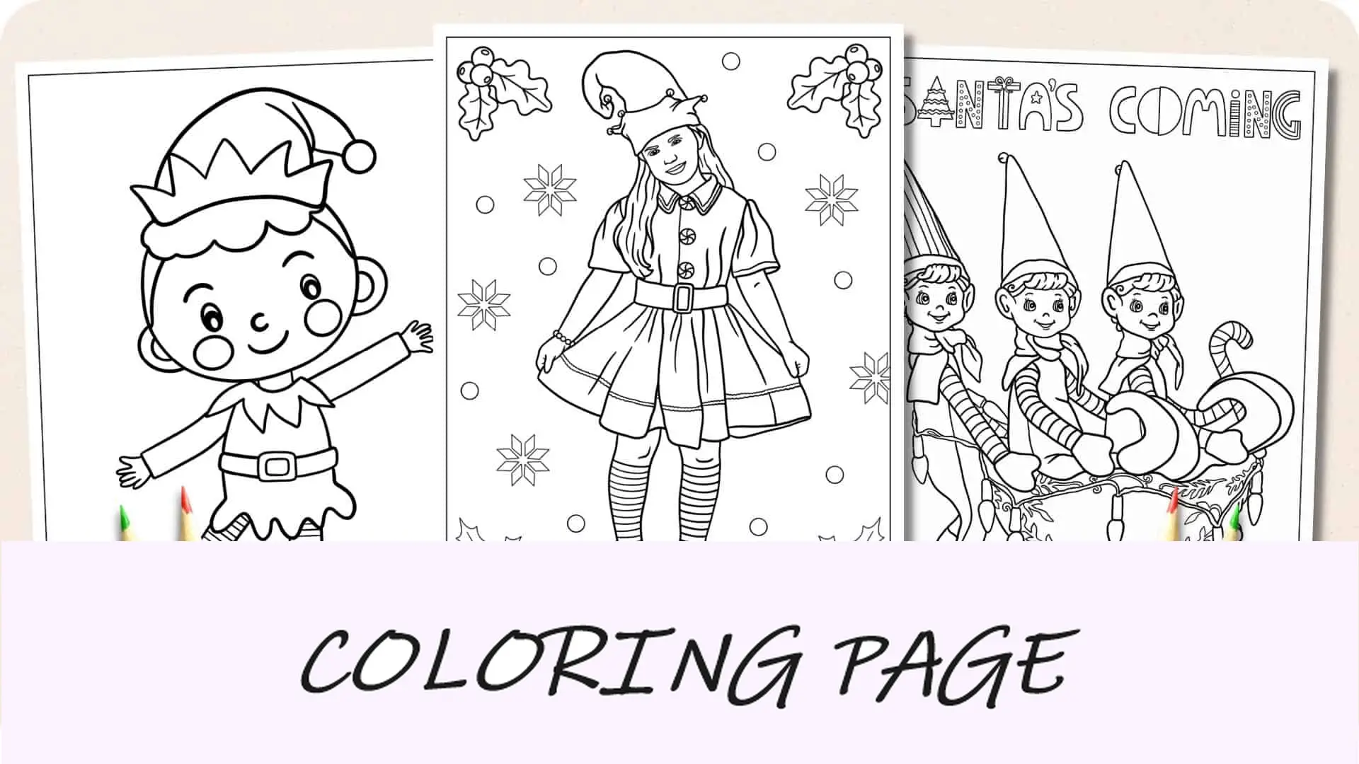 Imagem em destaque de páginas para colorir de elfos