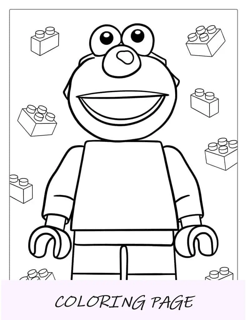 Folha para colorir Elmo simples para crianças