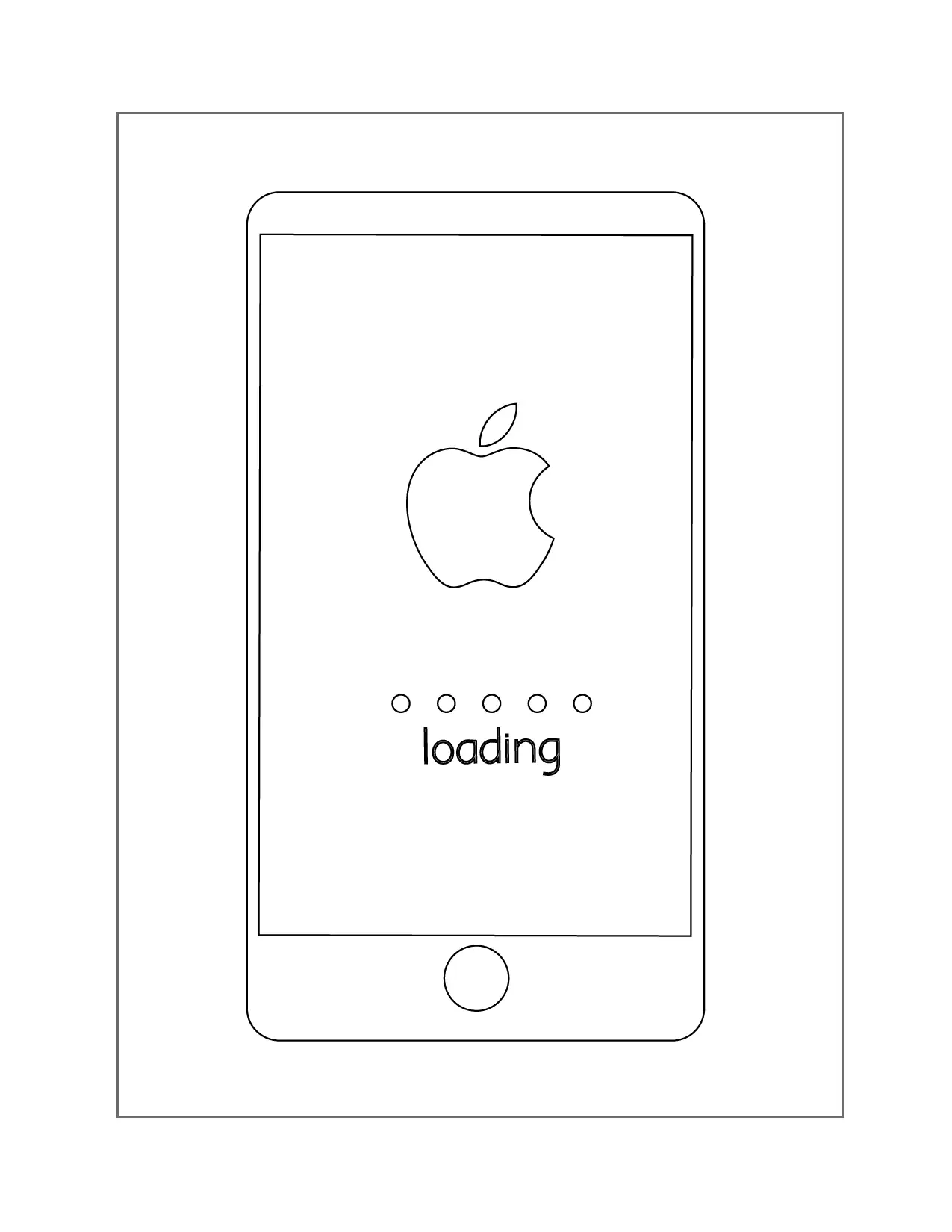 Iphone Loading Screen Coloring Page