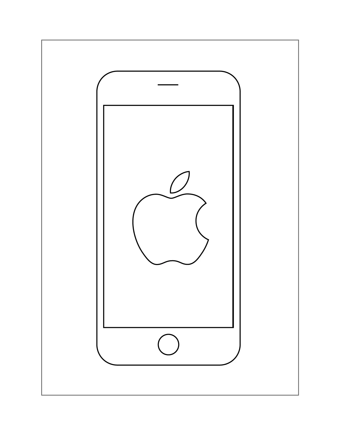 Iphone Coloring Page