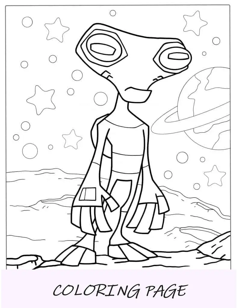 Página para colorir alienígena do Ben 10
