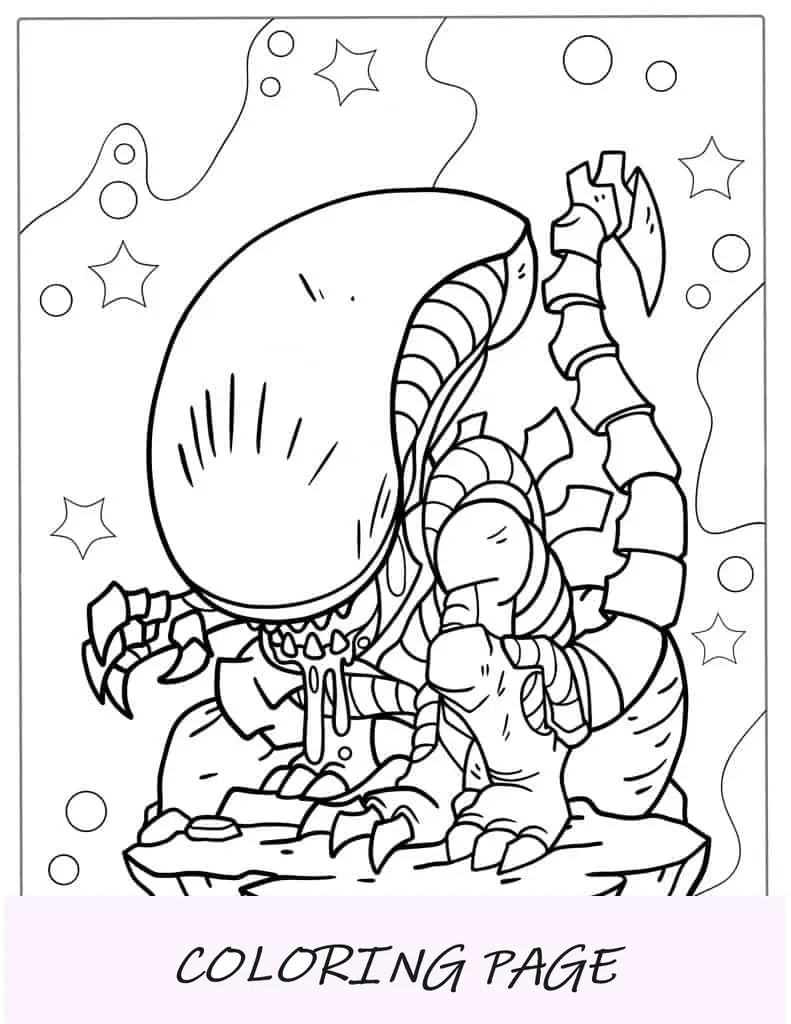 Alien Xenomorfo do filme para colorir