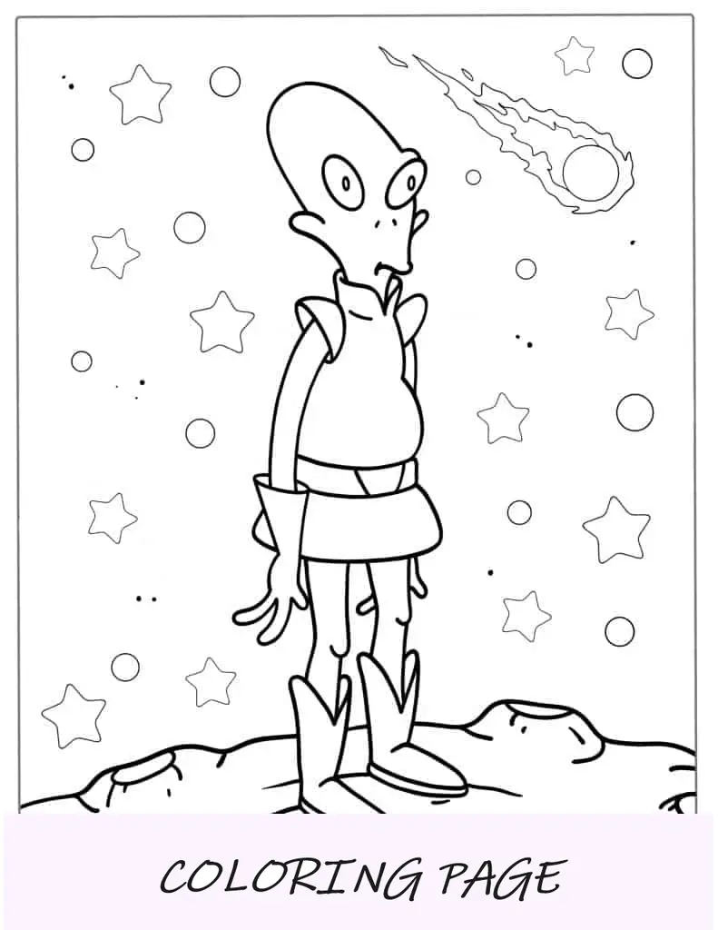 Alienígena verde Kif Kroker de Futurama para colorir