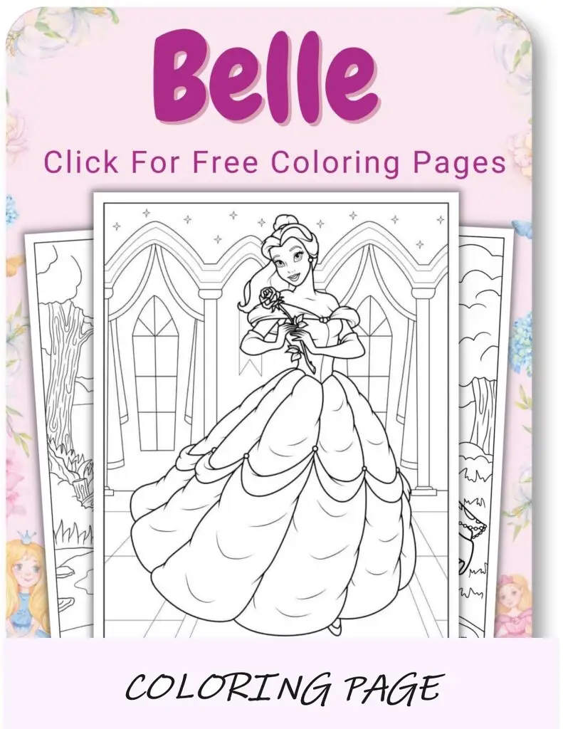 Belas páginas para colorir para princesa