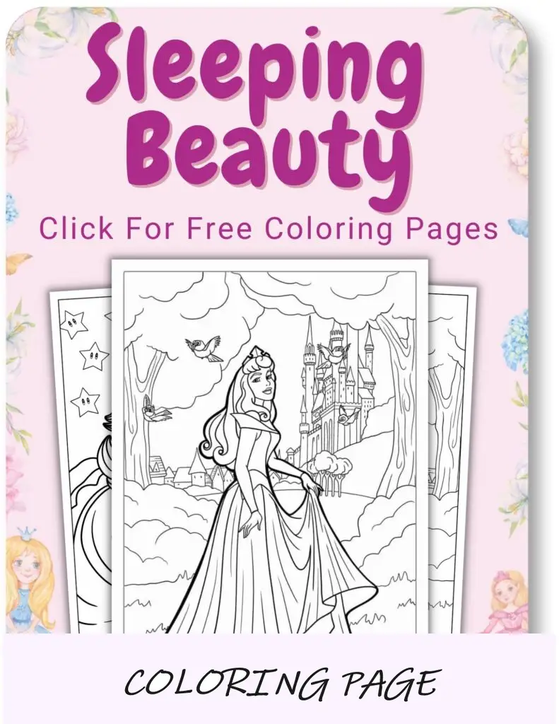 Desenhos para colorir da Bela Adormecida para Princesa