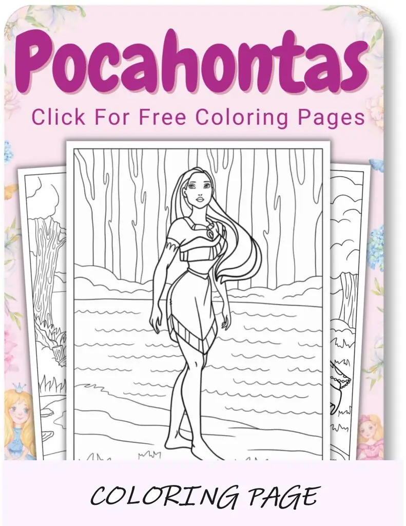 Desenhos para colorir de Pocahontas para princesa