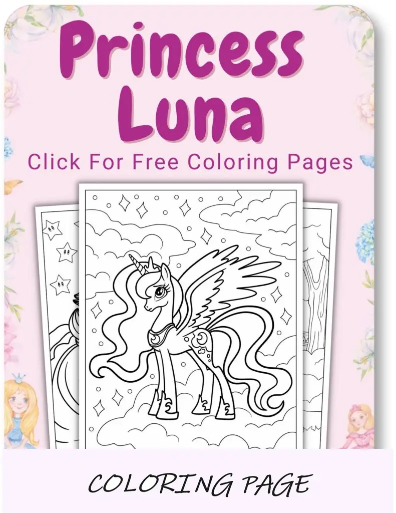 Desenhos para colorir da princesa Luna para princesa