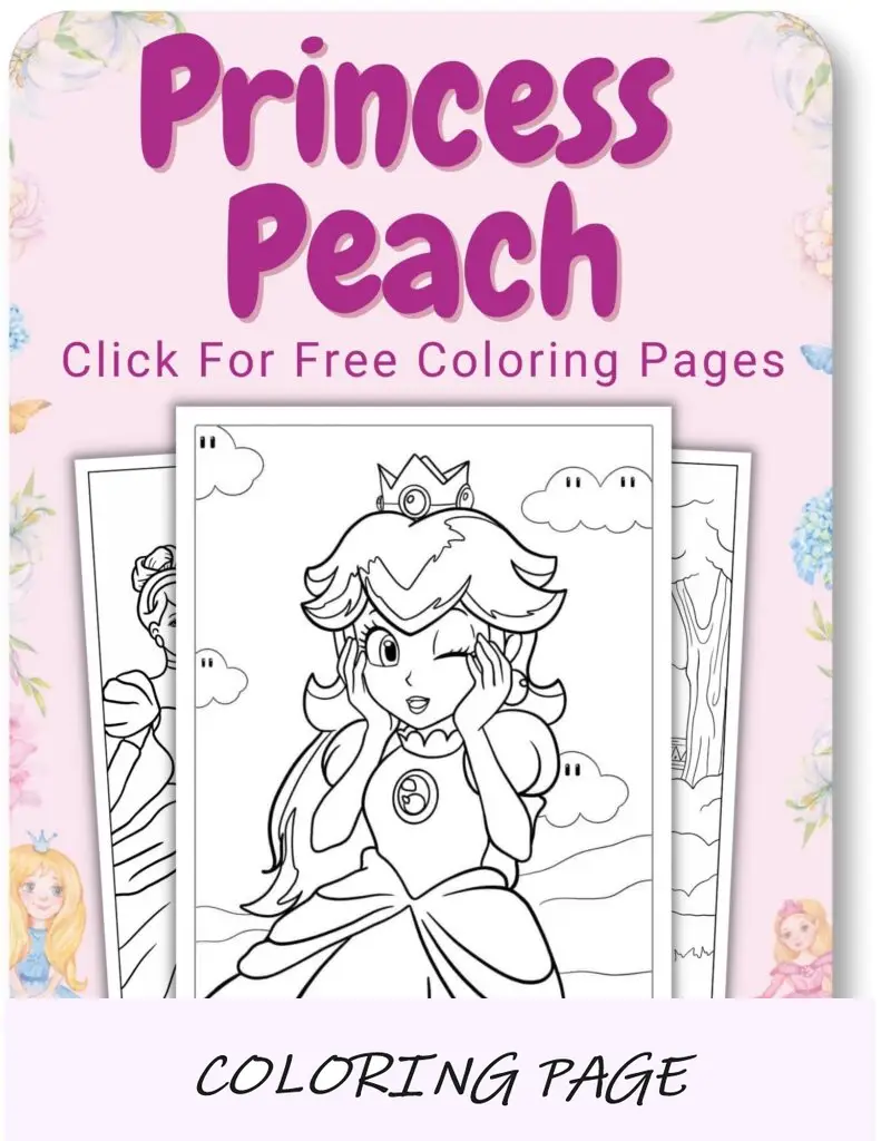 Desenhos para colorir da princesa pêssego para princesa